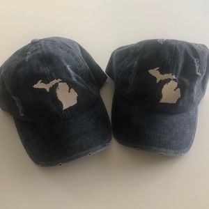 NWT Michigan baseball hats. Two identical.